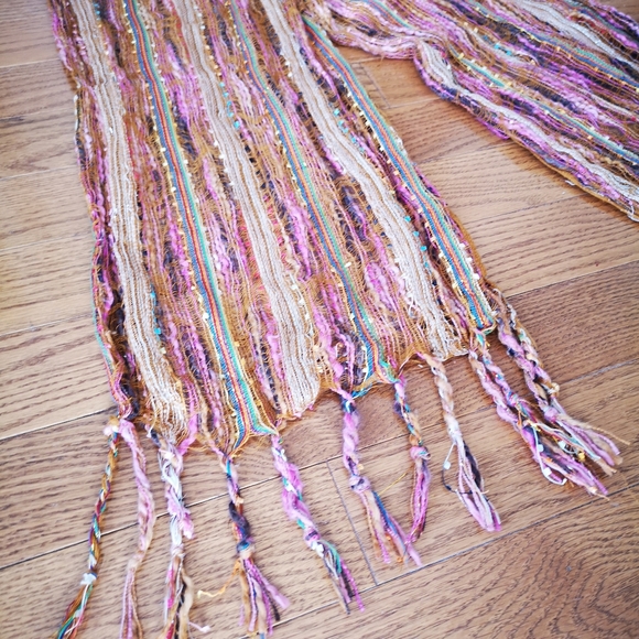 ✨2/20 Colorful metallic fringe boutique scarf - Picture 2 of 4